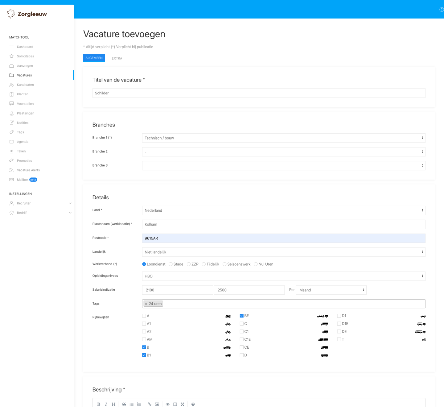 Vacature plaatsen met CRM software